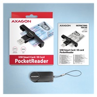 AXAGON CRE-SMPA, USB-A PocketReader czytnik kart identyfikacyjnych