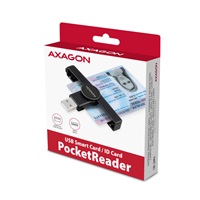 AXAGON CRE-SMPA, USB-A PocketReader czytnik kart identyfikacyjnych