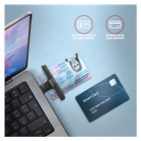 AXAGON CRE-SMPA, USB-A PocketReader czytnik kart identyfikacyjnych
