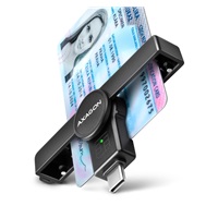 AXAGON CRE-SMPC, USB-C PocketReader czytnik kart identyfikacyjnych