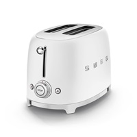 Smeg TSF01WHMEU toustovač / topinkovač, 2 toasty, 6 úrovní opékání, zásuvka na drobky, styl. 50. let, matně bílá