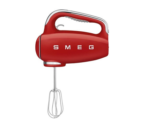 Smeg HMF01RDEU ruční mixér, 250 W, 9 programů, časovač, turbo, elektronický tempomat, červený