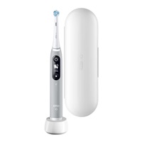Oral-B iO Series 6 Grey Opal elektrický zubní kartáček, magnetický, 5 režimů, tlakový senzor, AI, pouzdro
