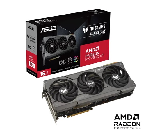 ASUS VGA AMD Radeon RX 7800 XT TUF GAMING OC 16G, 16G GDDR6, 3xDP, 1xHDMI