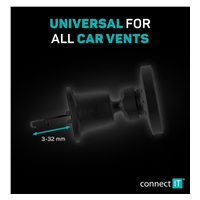 CONNECT IT InCarz MagSafe univerzální magnetická bezdrátová nabíječka do auta, černá