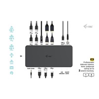 i-tec USB 3.0/USB-C/Thunderbolt 3 Professional Dual 4K Display Dock.st. Gen2, PD 100W