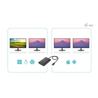 i-tec USB-C Dual 4K/60Hz (single 8K/30Hz) DP Video Adapter