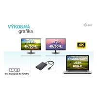 i-tec USB-C Dual 4K/60Hz (single 8K/30Hz) HDMI Video Adapter