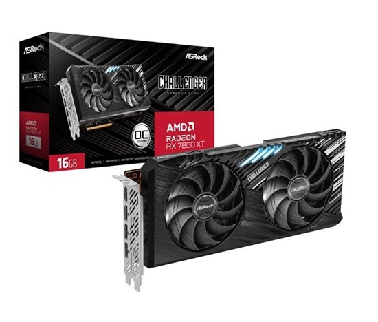 ASRock VGA AMD Radeon RX 7800 XT Challenger 16GB OC, RX 7800 XT, 16GB GDDR6, 3xDP, 1xHDMI