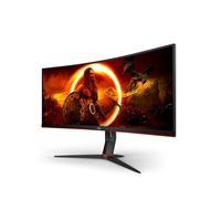 AOC MT VA LCD WLED 34" CU34G2XP/BK - VA panel, 3440x1440, 180Hz, 1ms, 2xHDMI, 2xDP, repro, nast. vyska, zakriven