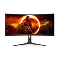 AOC MT VA LCD WLED 34" CU34G2XP/BK - VA panel, 3440x1440, 180Hz, 1ms, 2xHDMI, 2xDP, repro, nast. vyska, zakriven