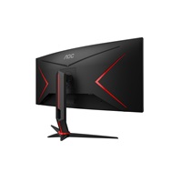 AOC MT VA LCD WLED 34" CU34G2XP/BK - VA panel, 3440x1440, 180Hz, 1ms, 2xHDMI, 2xDP, repro, nast. vyska, zakriven