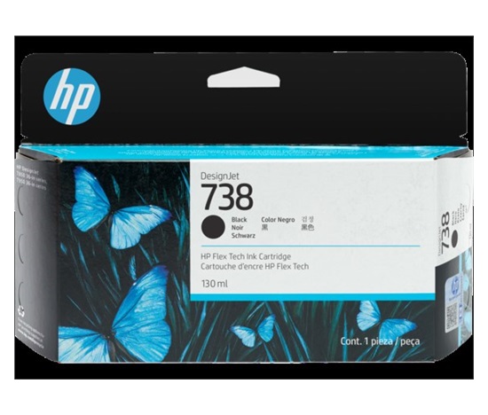 HP 738 130-ml Black DesignJet Ink Cartridge