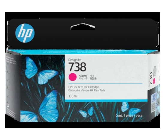 HP 738 130-ml Magenta DesignJet Ink Cartridge