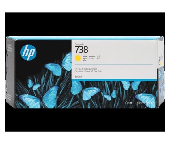 HP 738 130-ml Yellow DesignJet Ink Cartridge