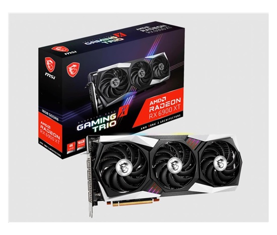 BAZAR - MSI VGA AMD Radeon RX 6900 XT GAMING X TRIO 16G, RX 6900 XT, 16GB GDDR6, 3xDP, 1xHDMI - Po opravě (Bez příšlušen