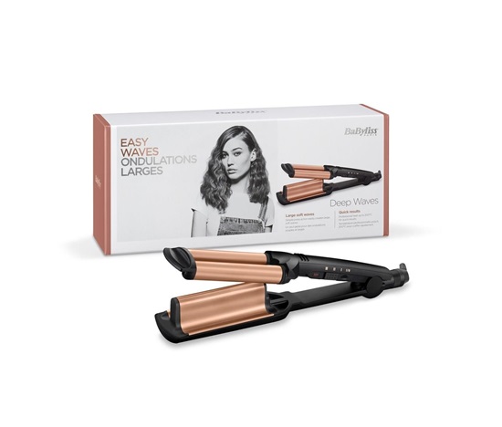 BABYLISS W2447E trojkulma na vlasy, keramický povrch, 3 nastavení teploty, automatické vypnutí, teplovzdorné pouzdro