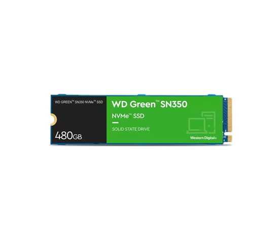 WD GREEN SSD NVMe 500GB PCIe SN350, Geb3 8GB/s, (R:2400/W:1650 MB/s)