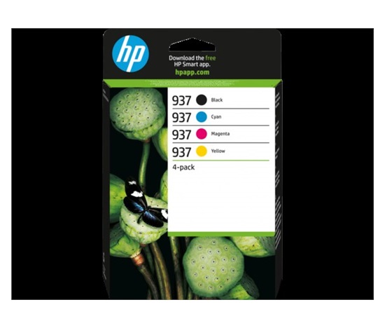 HP 937 CMYK Original Ink Cartridge 4-Pack (1,450 / 800 / 800 / 800 pages)