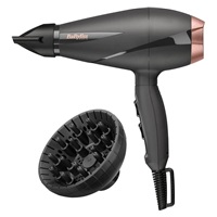BaByliss 6709DE fén, 2100 W, 2 rychlosti, 3 teploty, studený vzduch, ionizátor, difuzér, černý
