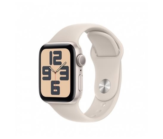 APPLE Watch SE GPS 40mm Starlight Aluminium Case with Starlight Sport Band - M/L
