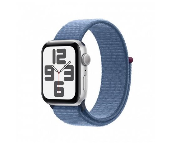 APPLE Watch SE GPS 44mm Silver Aluminium Case with Winter Blue Sport Loop