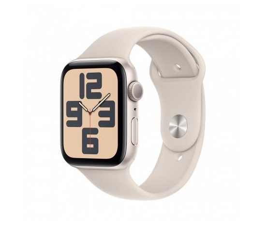 APPLE Watch SE GPS 44mm Starlight Aluminium Case with Starlight Sport Band - S/M