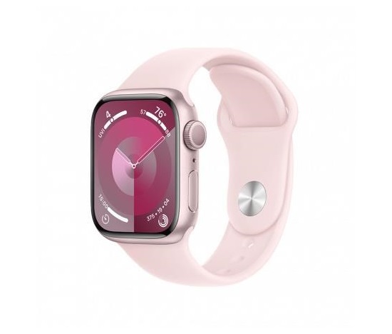 APPLE Watch Series 9 GPS 45mm Pink Aluminium Case with Light Pink Sport Band - S/M