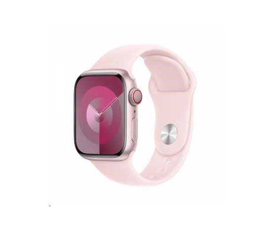 APPLE Watch Series 9 GPS + Cellular 41mm Pink Aluminium Case with Light Pink Sport Band - M/L