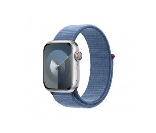 APPLE Watch Series 9 GPS + Cellular 41mm Silver Aluminium Case with Winter Blue Sport Loop