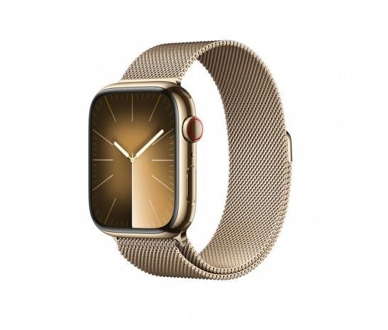 APPLE Watch Series 9 GPS + Cellular 45mm Gold Stainless Steel Case with Gold Milanese Loop