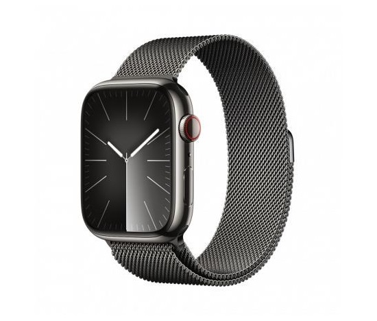 APPLE Watch Series 9 GPS + Cellular 45mm Graphite Stainless Steel Case with Graphite Milanese Loop