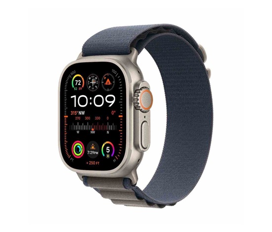 APPLE Watch Ultra 2 GPS + Cellular, 49mm Titanium Case with Blue Alpine Loop - Large