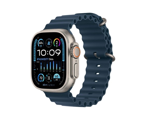 APPLE Watch Ultra 2 GPS + Cellular, 49mm Titanium Case with Blue Ocean Band