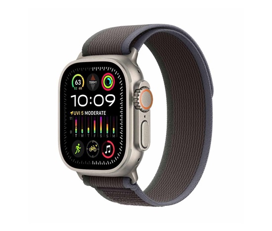 APPLE Watch Ultra 2 GPS + Cellular, 49mm Titanium Case with Blue/Black Trail Loop - S/M