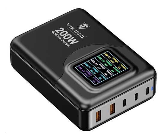 Viking nabíječka USB GaN 200W PD Pro