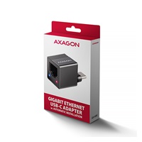 AXAGON ADE-MINIC, USB-C 3.2 Gen 1 - karta sieciowa Gigabit Ethernet MINI, Realtek 8153, instalacja automatyczna, czarna