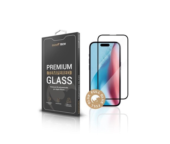 RhinoTech Tvrzené ochranné 3D sklo pro Apple iPhone 15