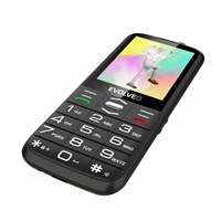 EVOLVEO EasyPhone XO, mobilní telefon pro seniory s nabíjecím stojánkem, černá
