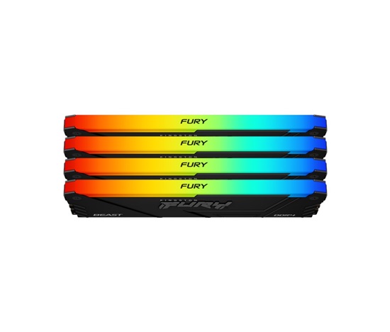 KINGSTON DIMM DDR4 32GB (Kit of 4) 3200MT/s CL16 FURY Beast RGB, XMP