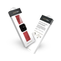 RhinoTech řemínek Magic Tape pro Apple Watch 38/40/41mm červená