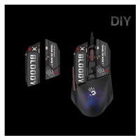 A4tech BLOODY W60 Max Mini, podsvícená herní myš, 12000 DPI, černá, USB