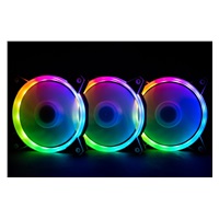 1stCOOL KIT AURA EVO CRYSTAL ARGB 3x Crystal White ventilátor + ARGB Nano řadič