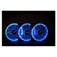 1stCOOL KIT AURA EVO CRYSTAL ARGB 3x Crystal White ventilátor + ARGB Nano řadič