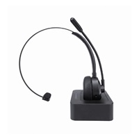 GEMBIRD Sluchátka BTHS-M-01, vhodné pro call centra, mikrofon, Bluetooth, černé