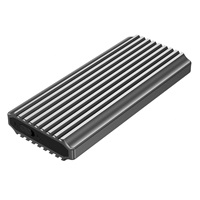 GEMBIRD externí box pro M.2 NVMe disky, USB 3.1, hliník, podsvícení, černá