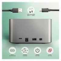 AXAGON ADSA-DC, USB-C 5Gbps - 2x SATA 6G 2.5"/3.5" SSD/HDD CLONE DUAL stacja dokująca