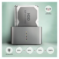 AXAGON ADSA-DC, USB-C 5Gbps - 2x SATA 6G 2.5"/3.5" SSD/HDD CLONE DUAL stacja dokująca
