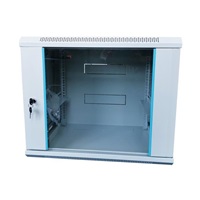 XtendLan 19" nástěnný rozvaděč 12U 600x450, nosnost 60 kg, skleněné dveře, rozložený, šedý