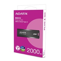 ADATA Externí SSD 2TB SC610, USB-A 3.2, černá